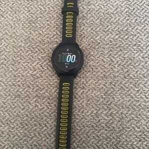 Garmin Forerunner 265S Smartwatch with Black and Yellow Design